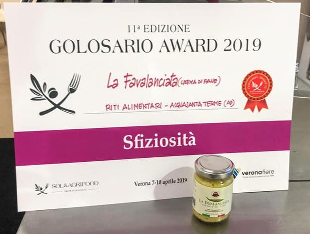 Premio Sfiziosita' Il Golosario 2019